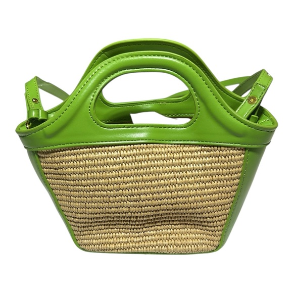 Authentic MARNI TROPACALIA Micro Shoulder Bag Green Hemp #36632142 w/dust Cover - Picture 4 of 10